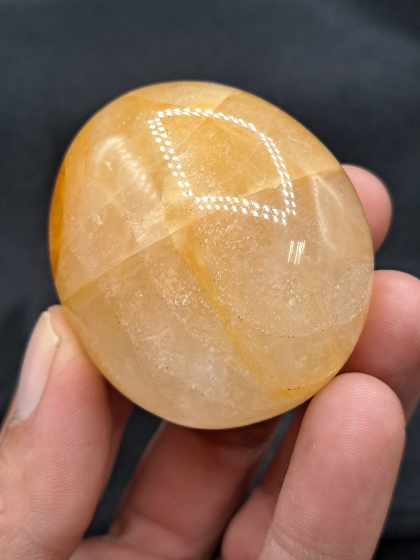 Hematoid Quartz Palm Stone - You Choose