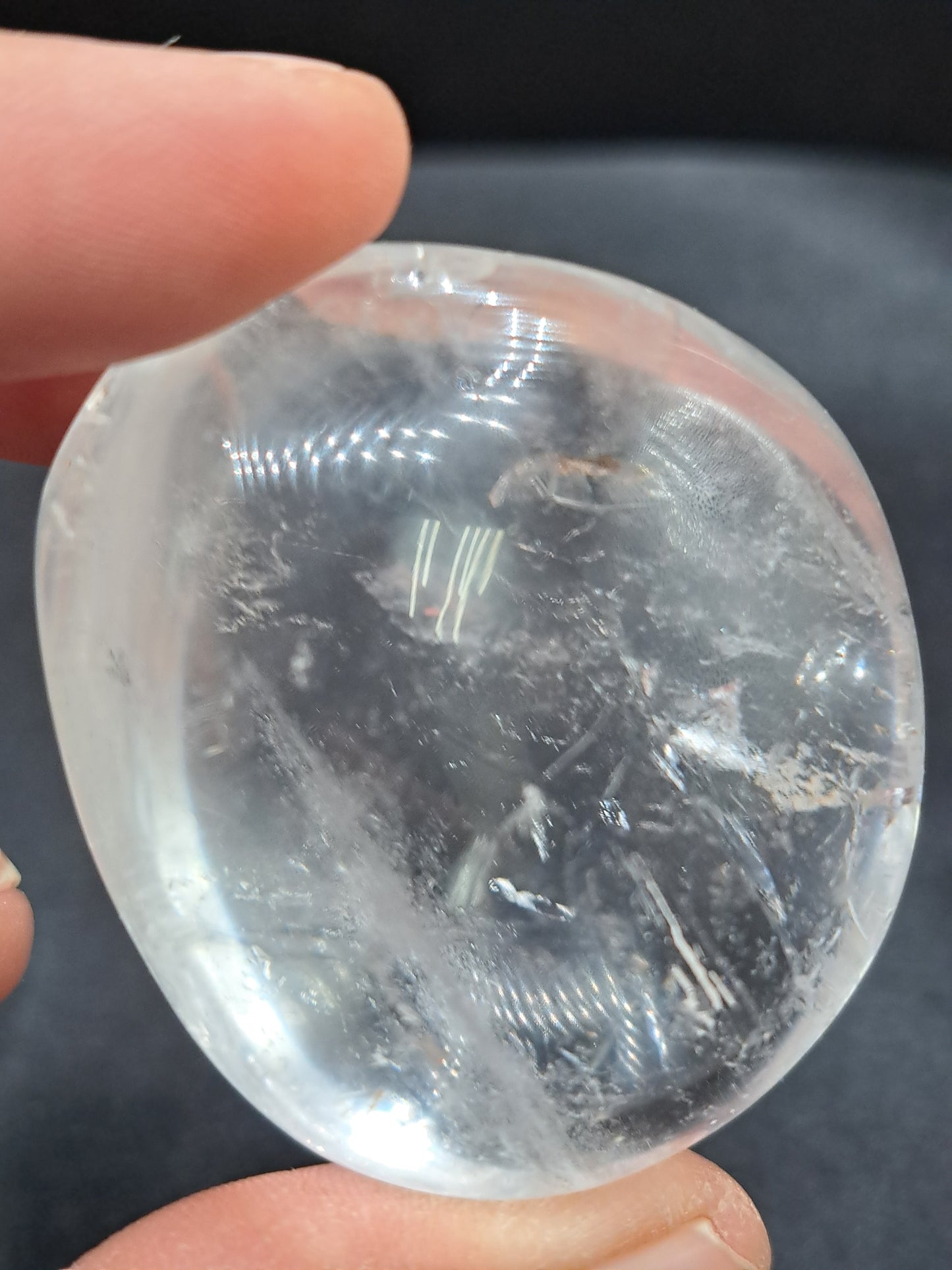 Clear Quartz Palm Stone - Intuitive Pick