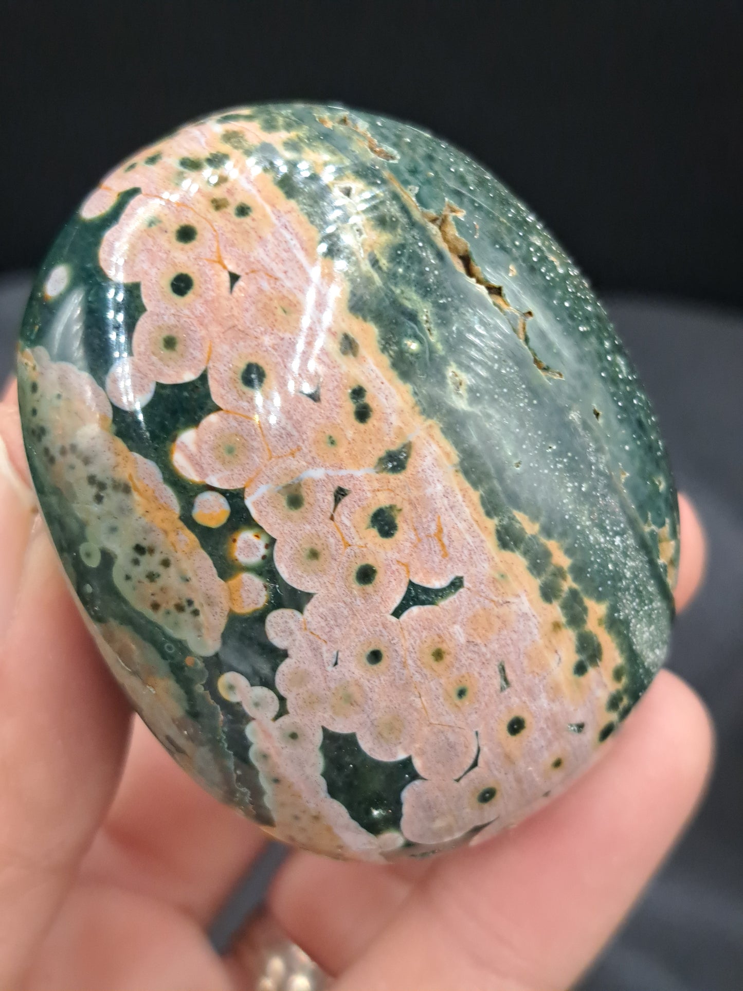 Kabamby Ocean Jasper Palm Stone - You Choose