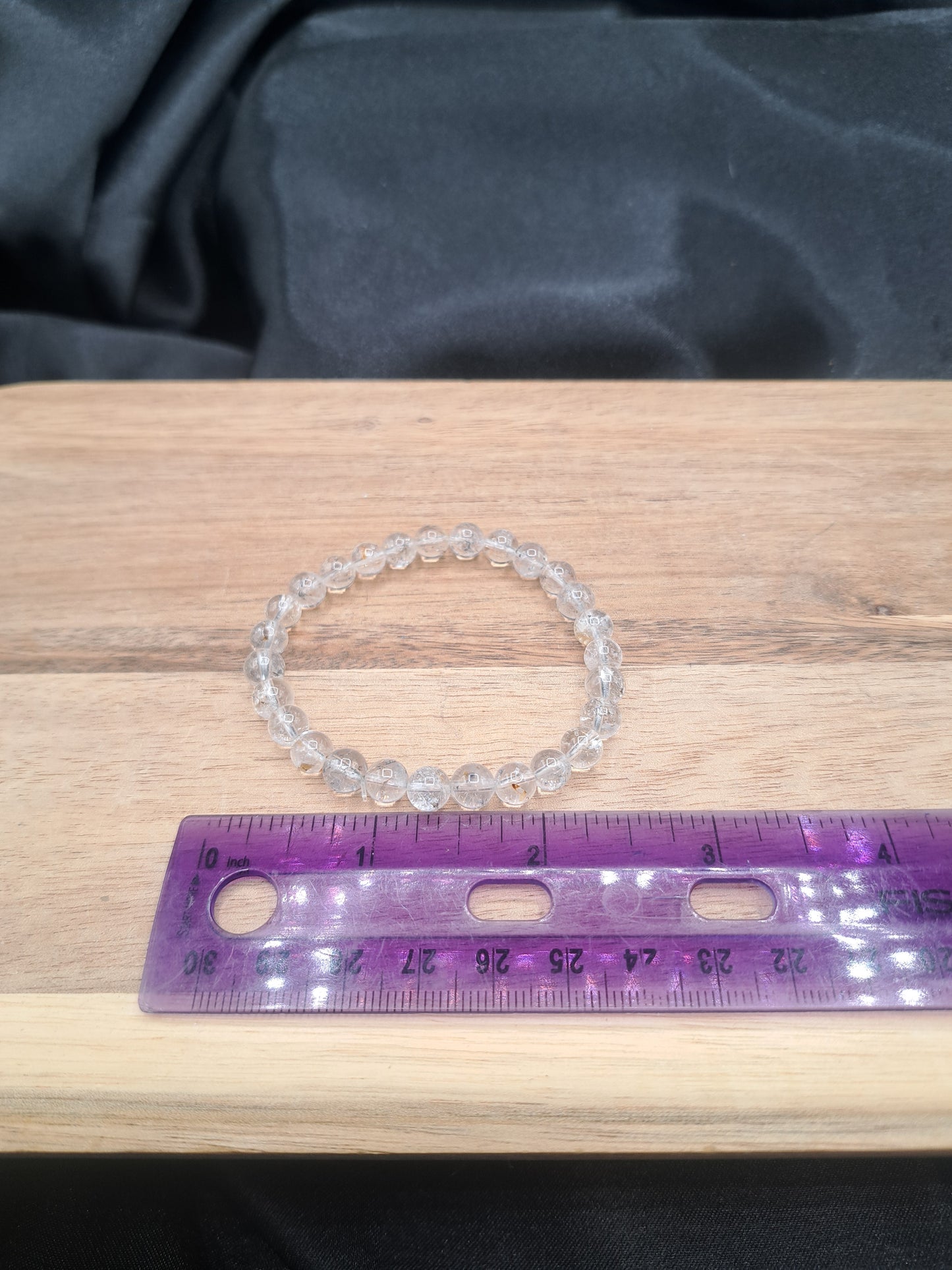 Clear Quartz 7mm Crystal Bead Bracelet
