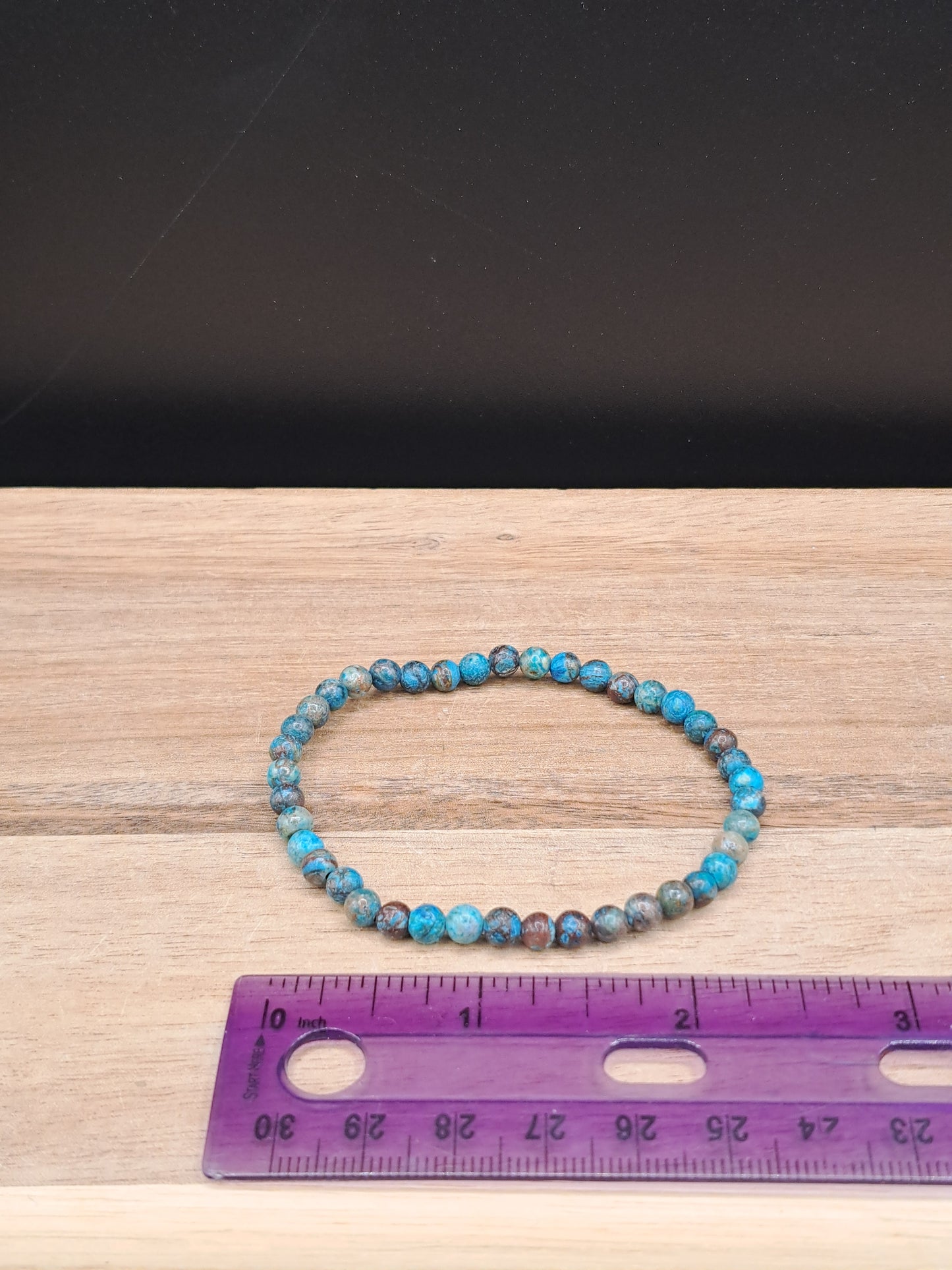 Chrysocolla 4.5mm Crystal Bead Bracelet