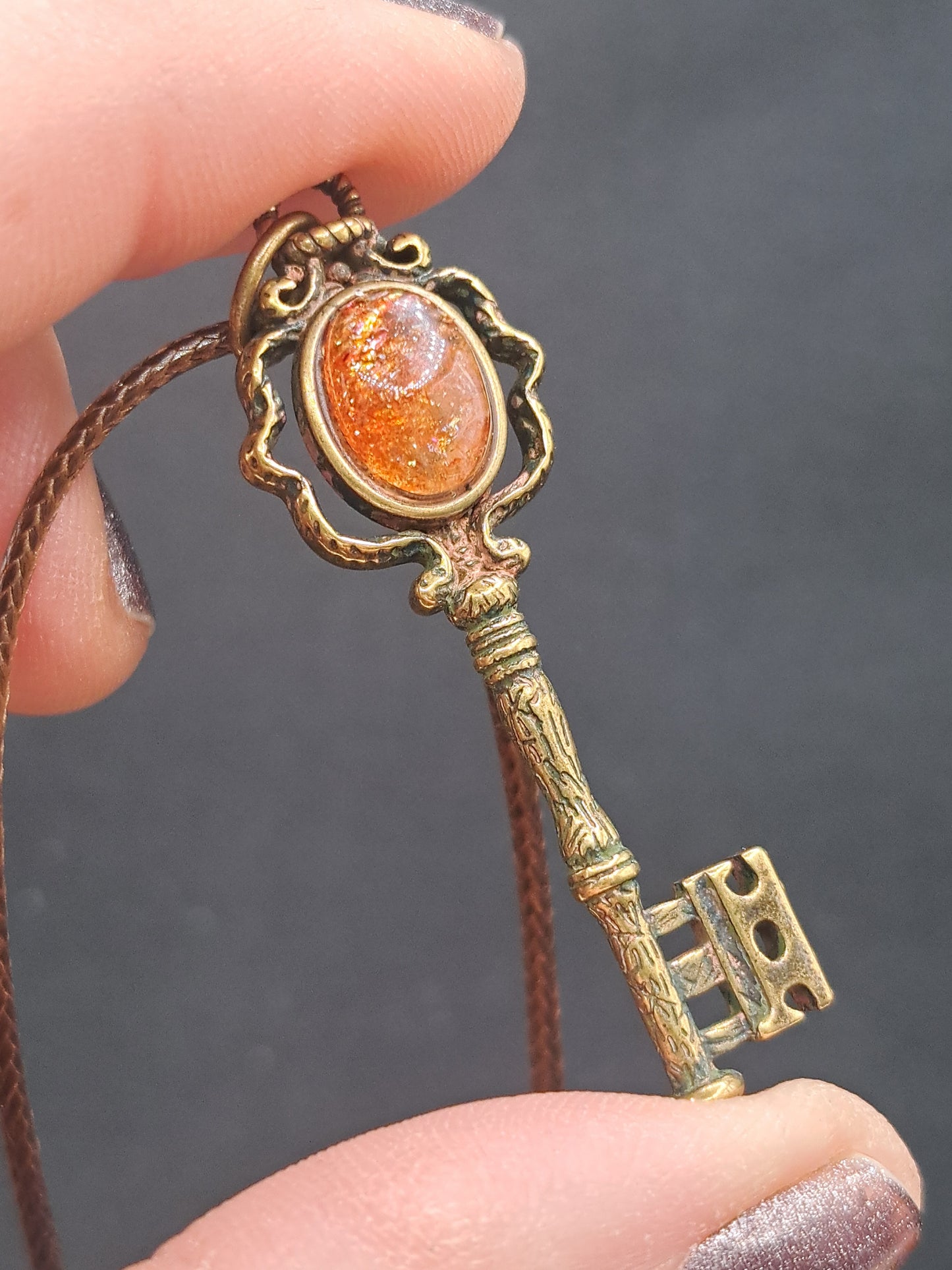 Key Pendant Crystal Necklace - You Choose