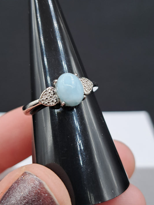 Larimar Crystal Ring - Size 8