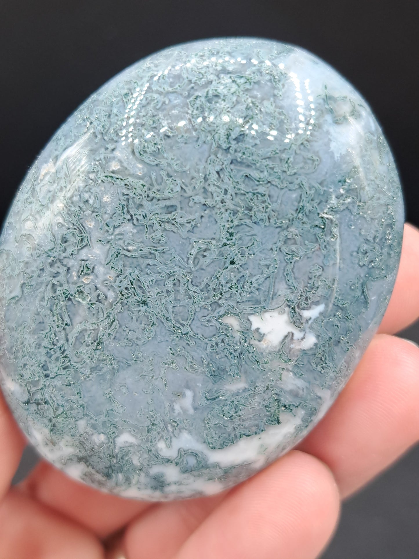 Moss Agate Palm Stone - You Choose