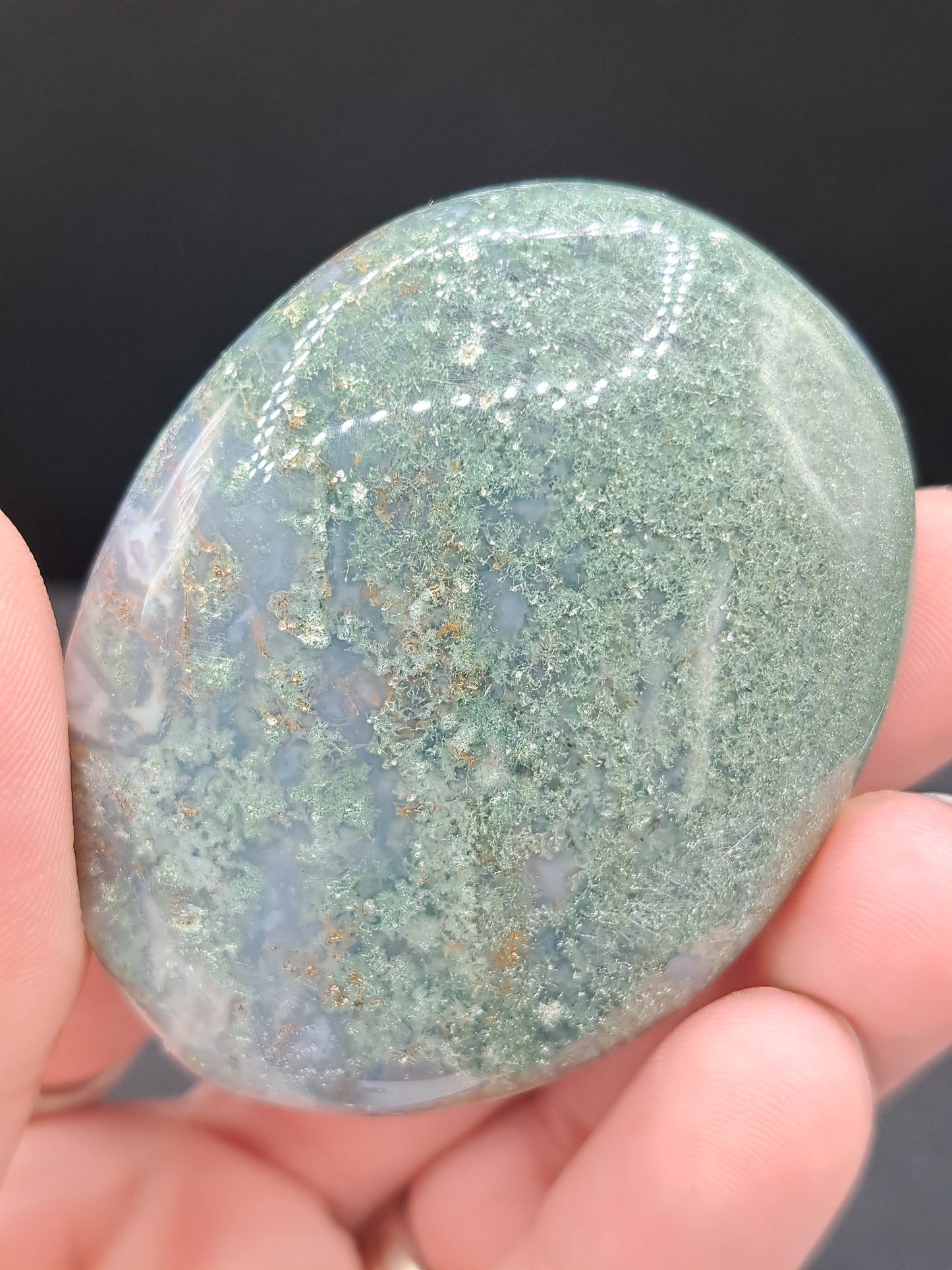 Moss Agate Palm Stone - You Choose