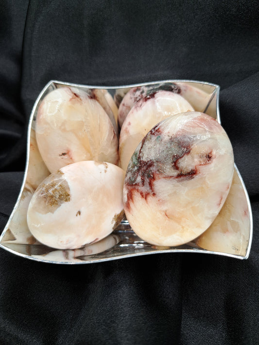 Red Stilbite Palm Stone - You Choose