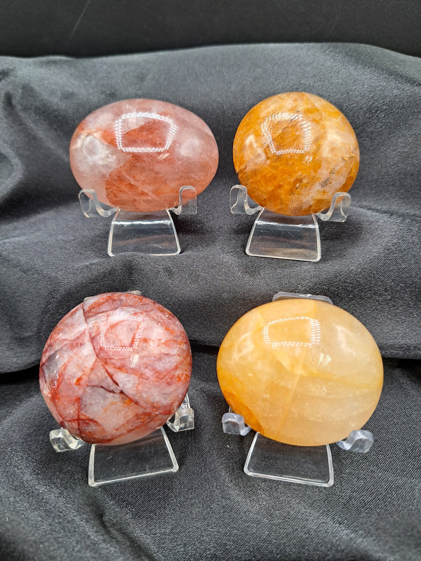 Hematoid Quartz Palm Stone - You Choose