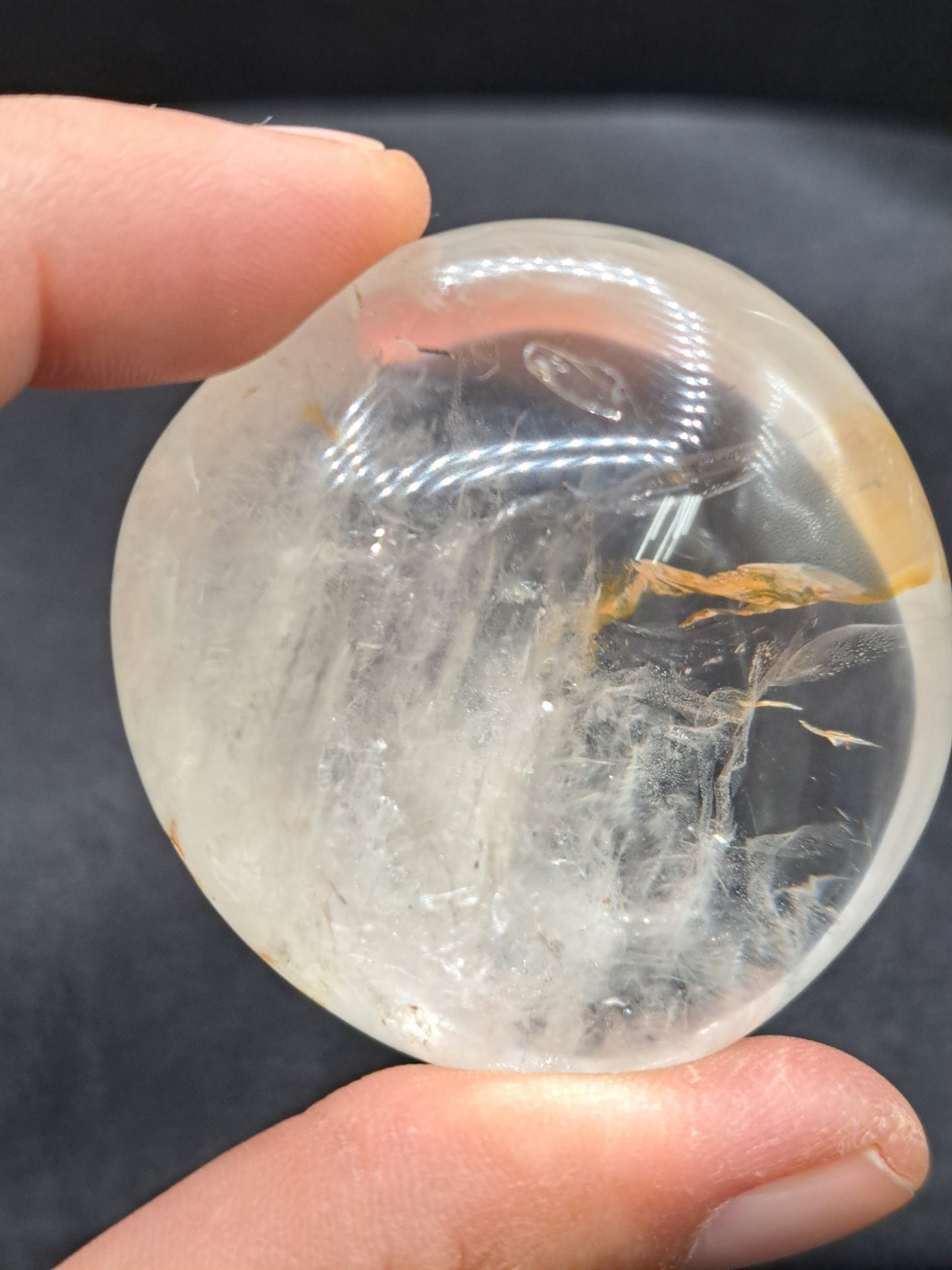 Clear Quartz Palm Stone - Intuitive Pick