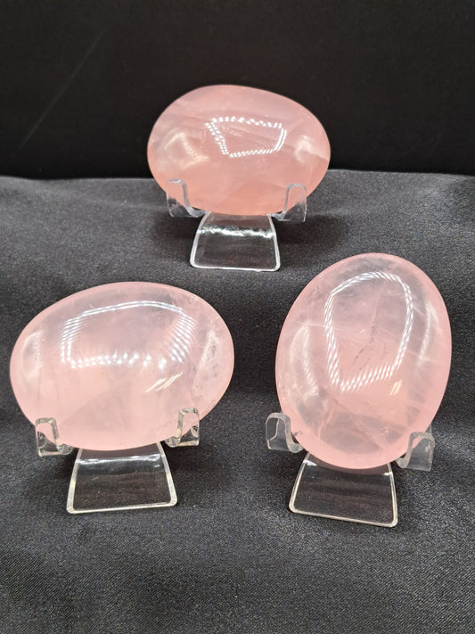 Rose Quartz Palm Stone - Intuitive Pick