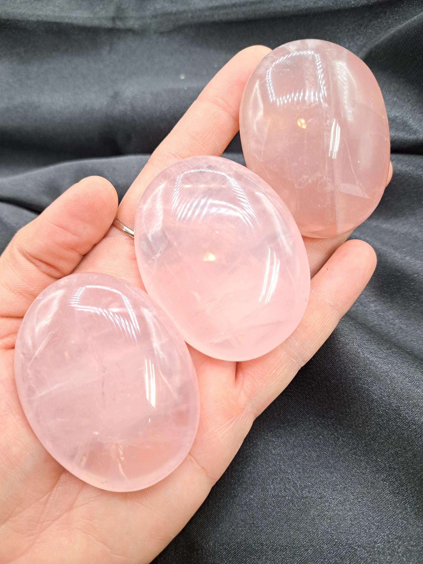 Rose Quartz Palm Stone - Intuitive Pick