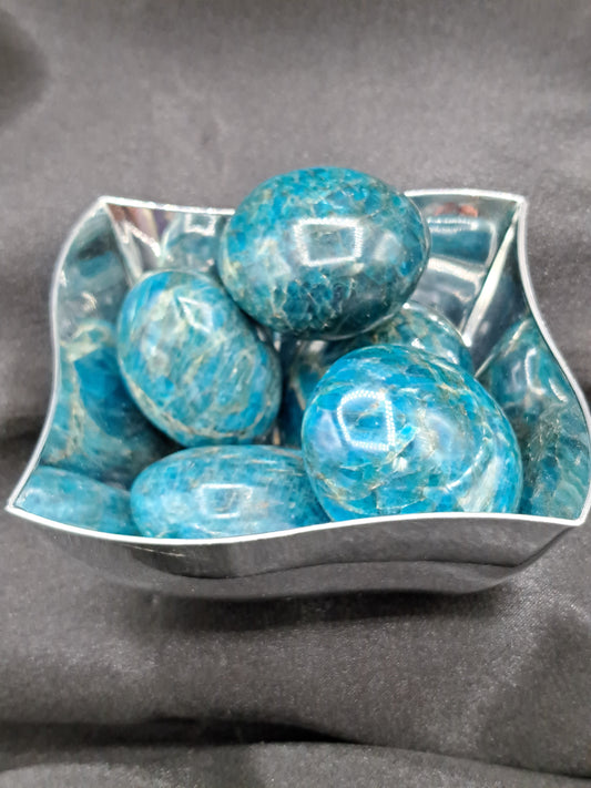Blue Apatite Palm Stone - Intuitive Pick