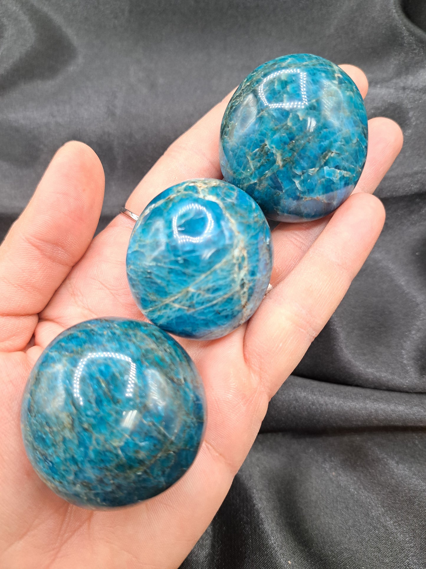 Blue Apatite Palm Stone - Intuitive Pick