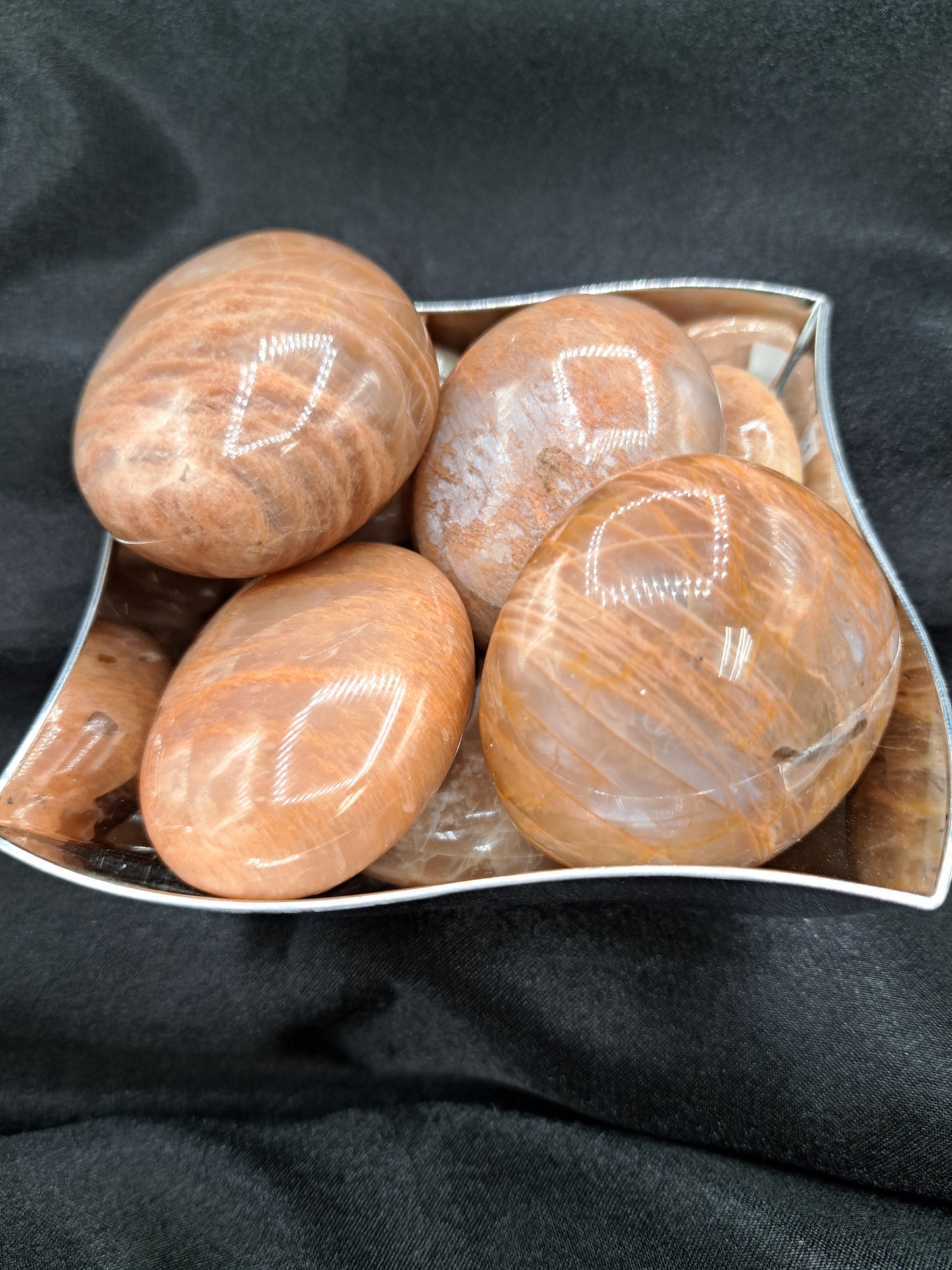 Peach Moonstone Palm Stone - Intuitive Pick