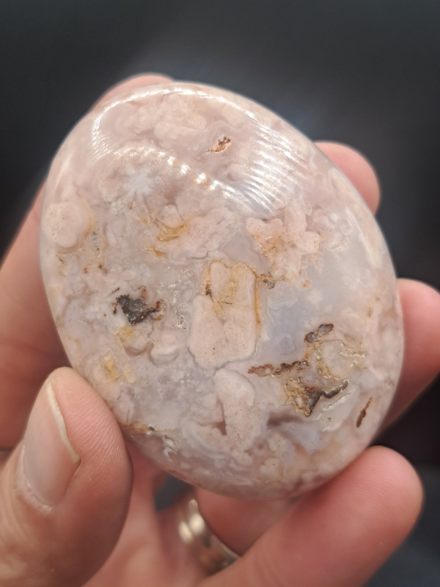 Flower Agate Palm Stone - You Choose