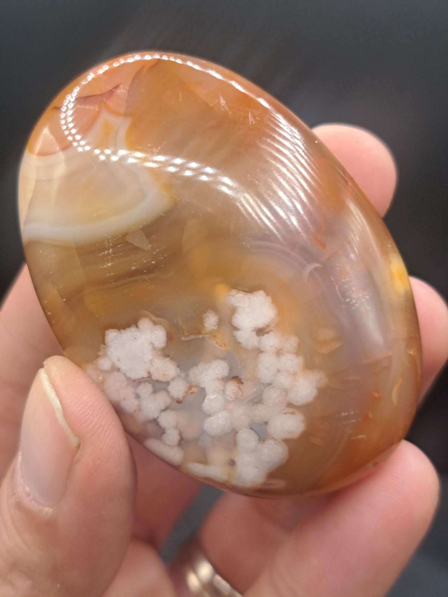 Flower Agate Palm Stone - You Choose