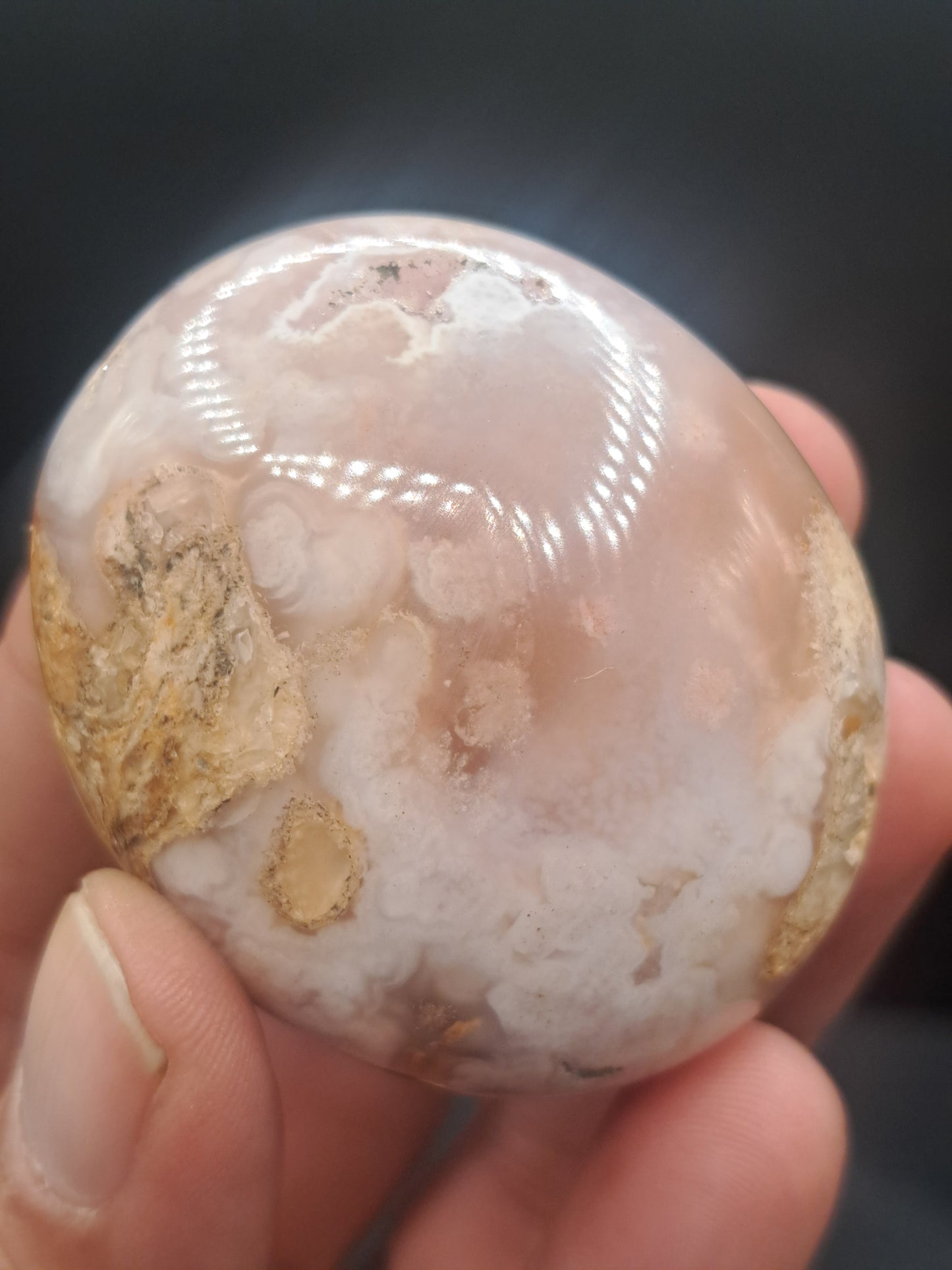 Flower Agate Palm Stone - You Choose