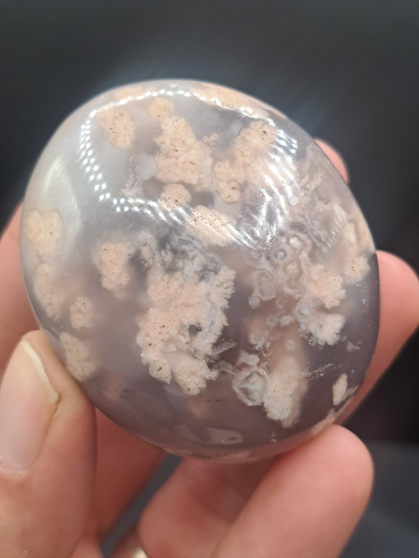 Flower Agate Palm Stone - You Choose