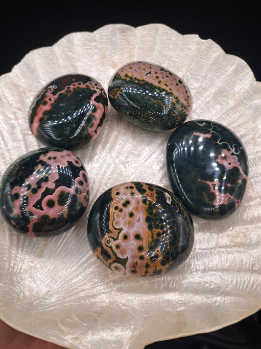 Kabamby Ocean Jasper Palm Stone - You Choose