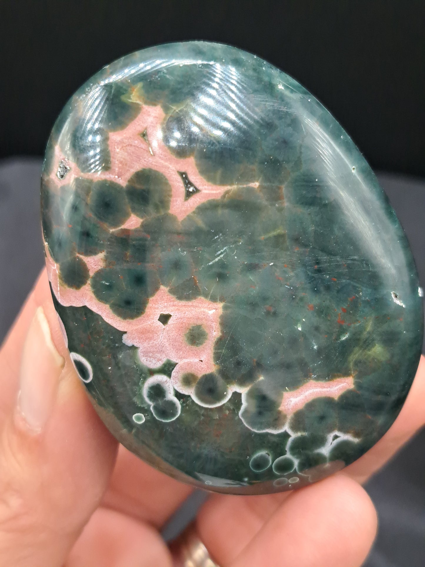 Kabamby Ocean Jasper Palm Stone - You Choose