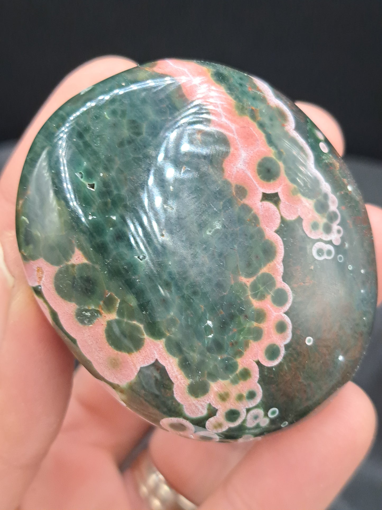 Kabamby Ocean Jasper Palm Stone - You Choose