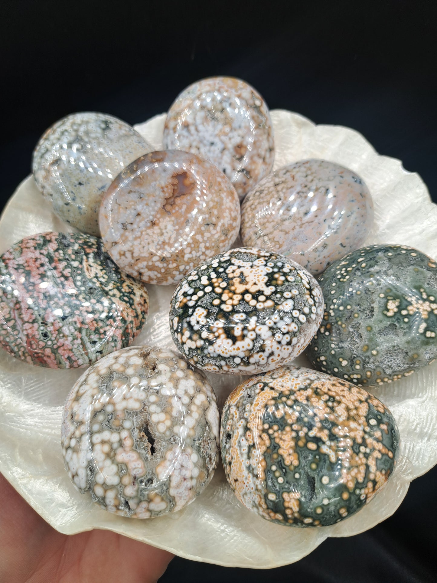 Veinless Ocean Jasper Pebble - You Choose
