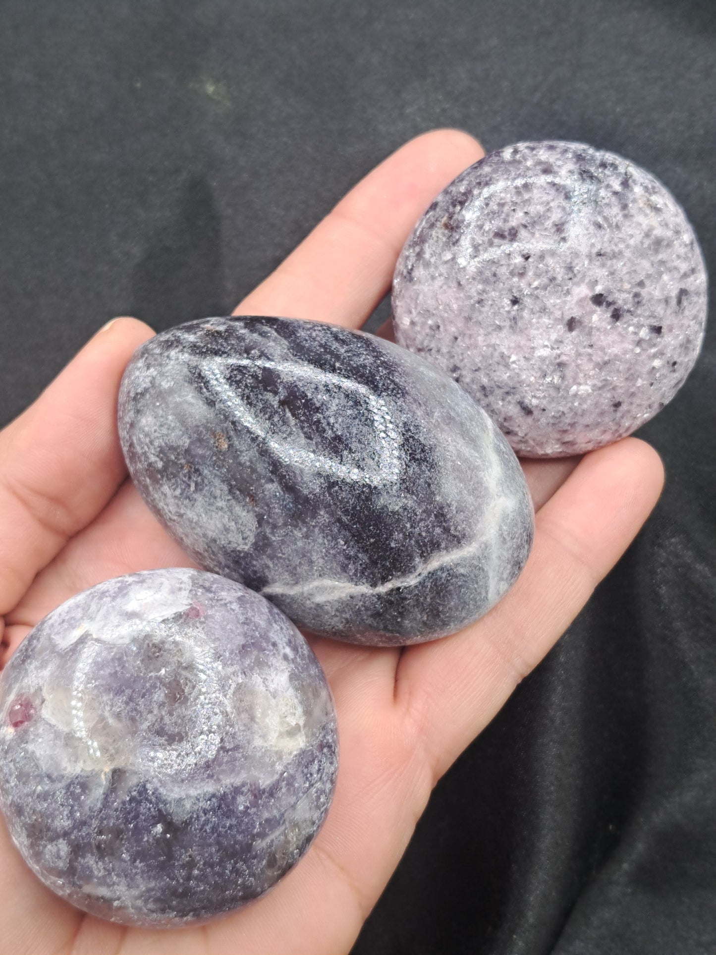 Lepidolite Palm Stone - Intuitively Chosen