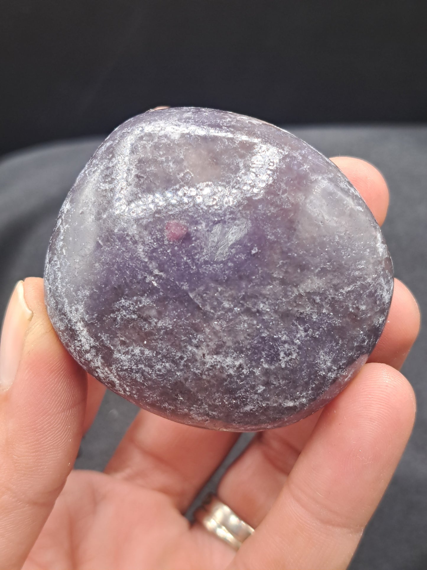 Lepidolite Palm Stone - Intuitively Chosen