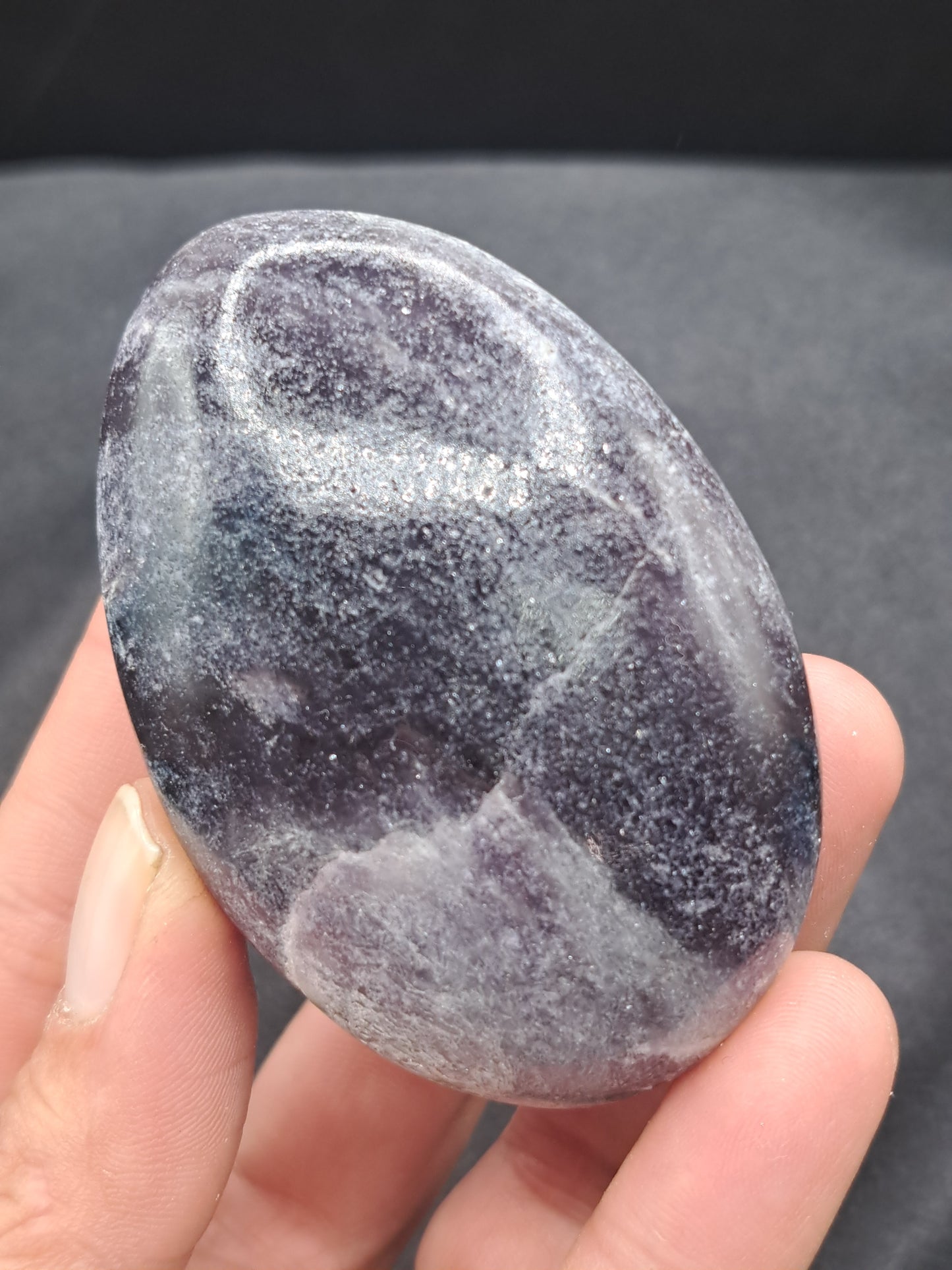 Lepidolite Palm Stone - Intuitively Chosen