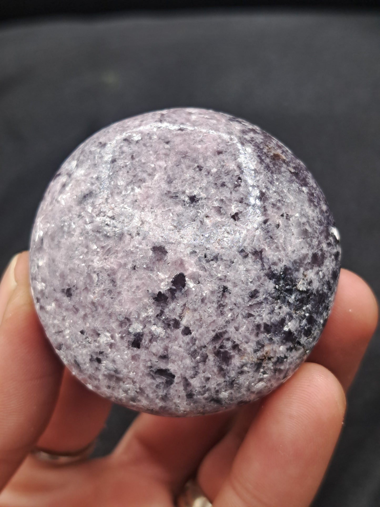 Lepidolite Palm Stone - Intuitively Chosen
