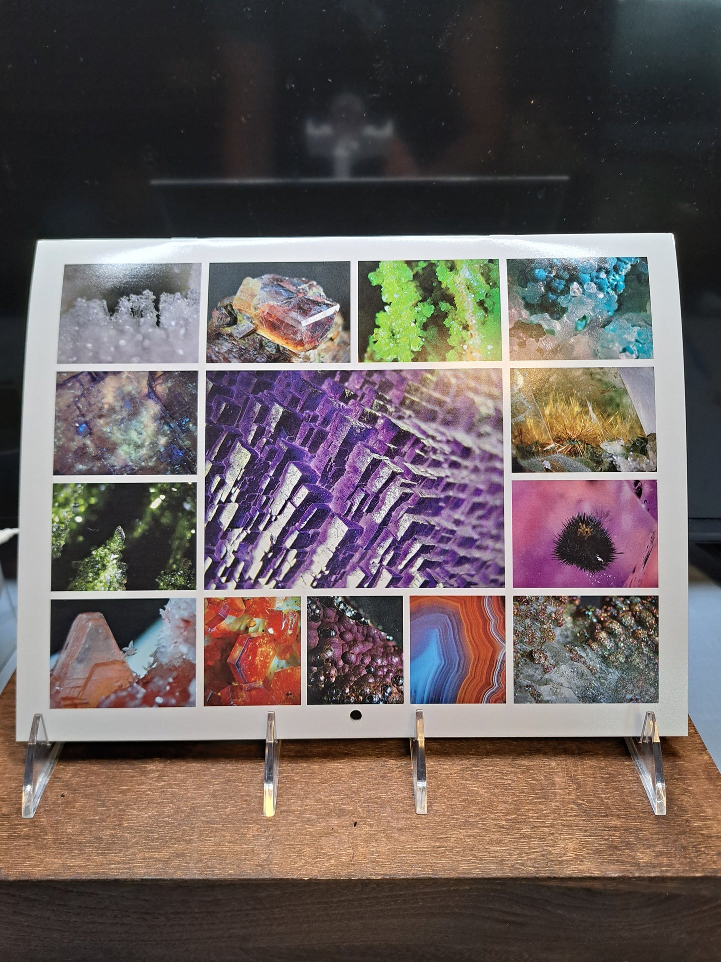 Back cover of 2026 Crystal Calendar featuring microphotography of minerals by Dr. Narrissa P. Spies – RMD Crystals