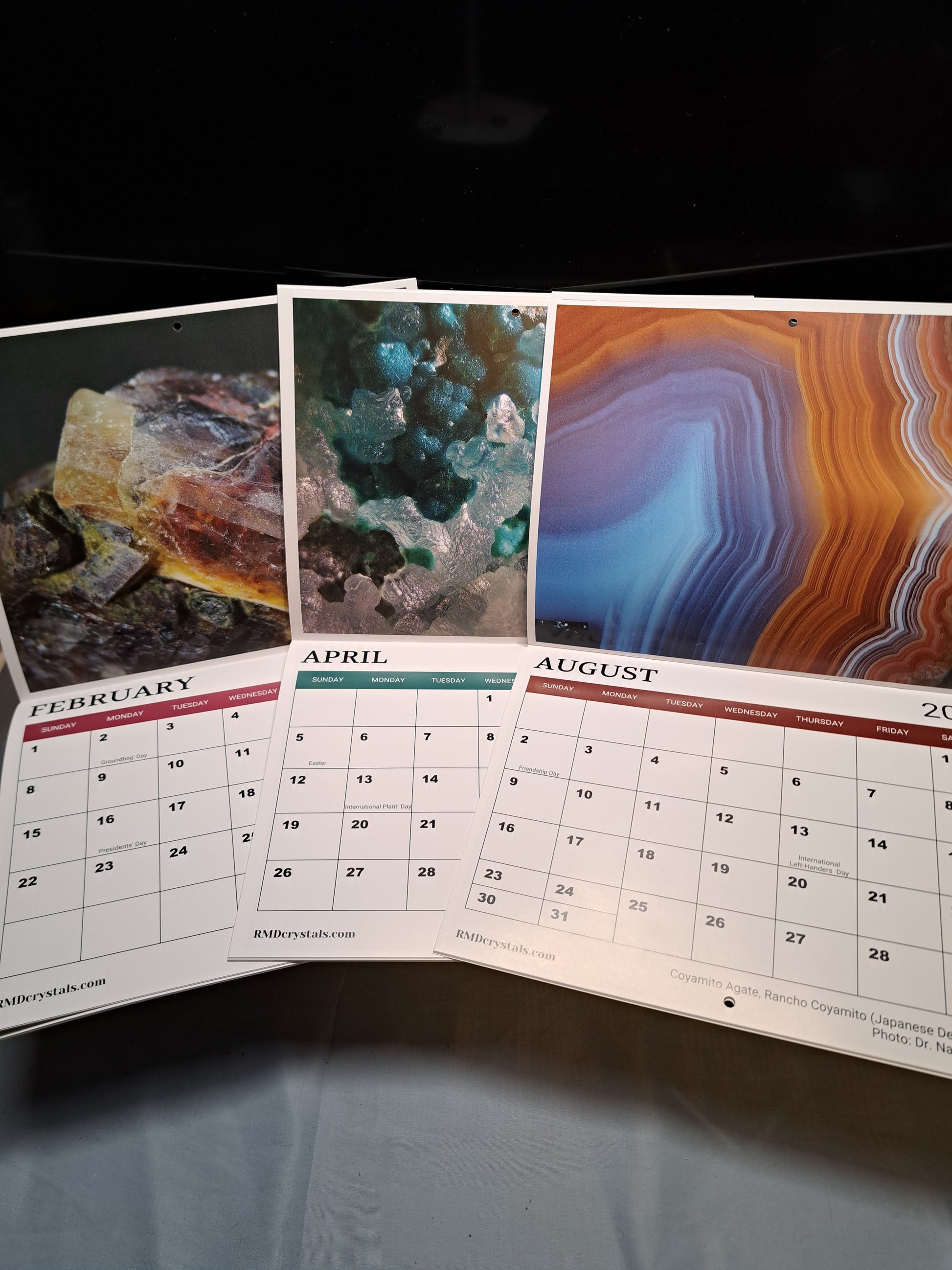 Crystal Calendar featuring microphotography of minerals by Dr. Narrissa P. Spies – RMD Crystals