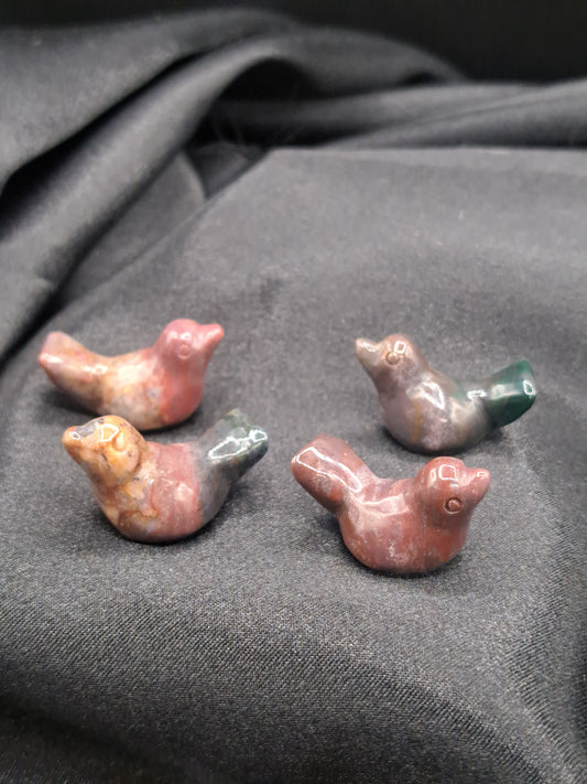 Colorful Jasper Bird Mini Carving