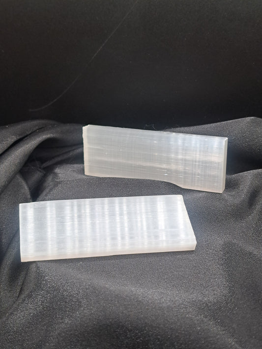 Satin Spar Selenite Raw Wand