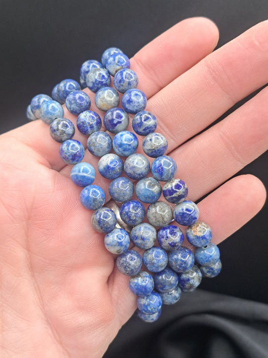 Lapis Lazuli 8mm Crystal Bead Bracelet