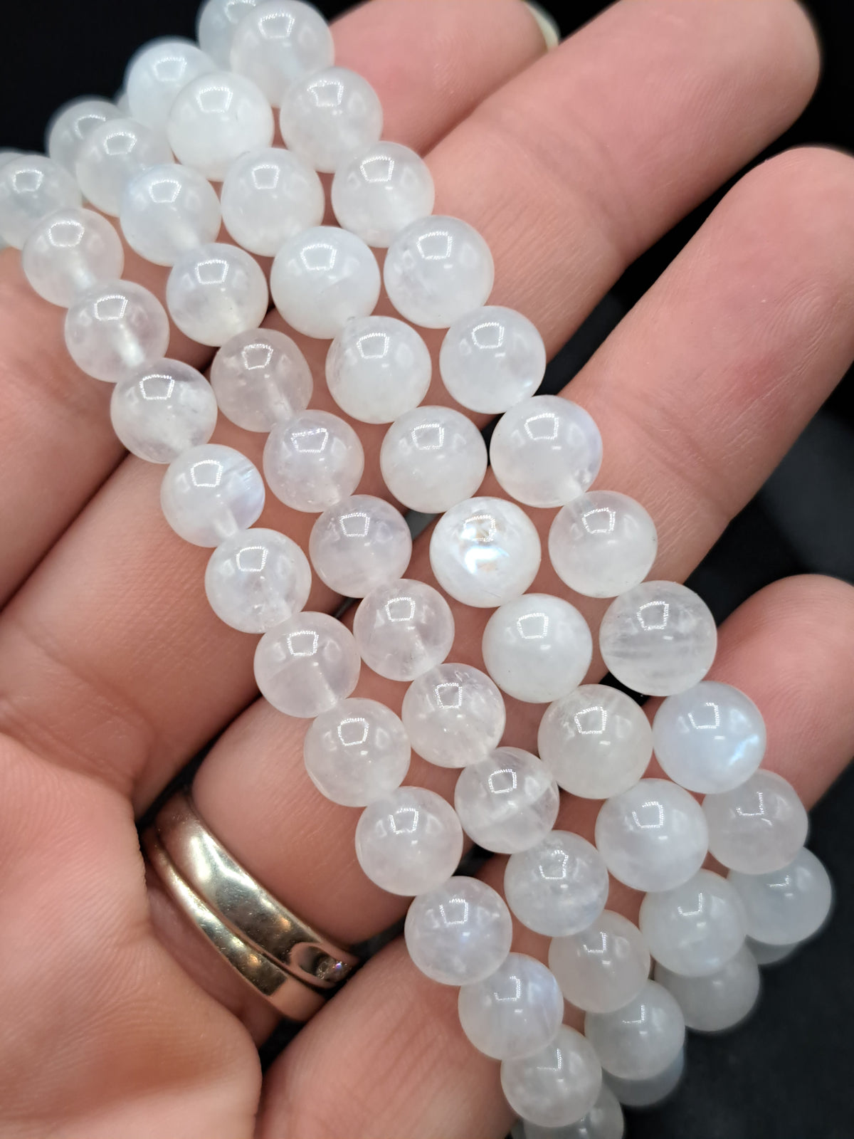 Rainbow Moonstone 7mm Crystal Bead Bracelet