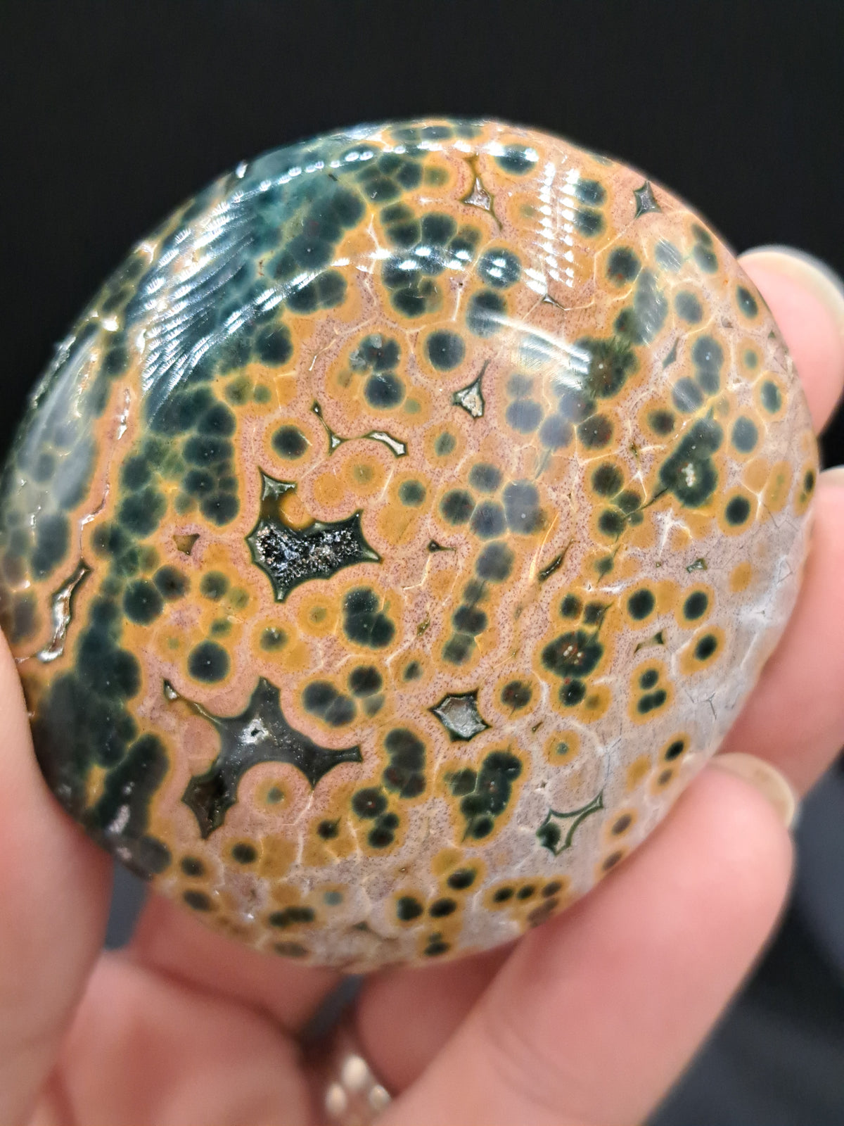Kabamby Ocean Jasper Palm Stone - You Choose