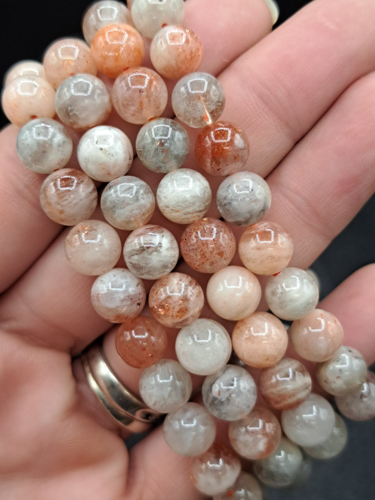 Arusha Sunstone 8mm Crystal Bead Bracelet